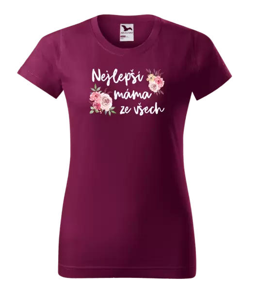 Dámské tričko Nejlepší máma ze všech - květiny