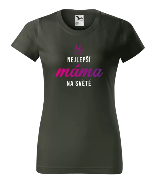 Dámské tričko Nejlepší máma na světě - korunka