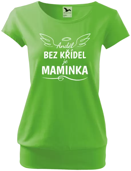 Dámské tričko Anděl bez křídel je maminka