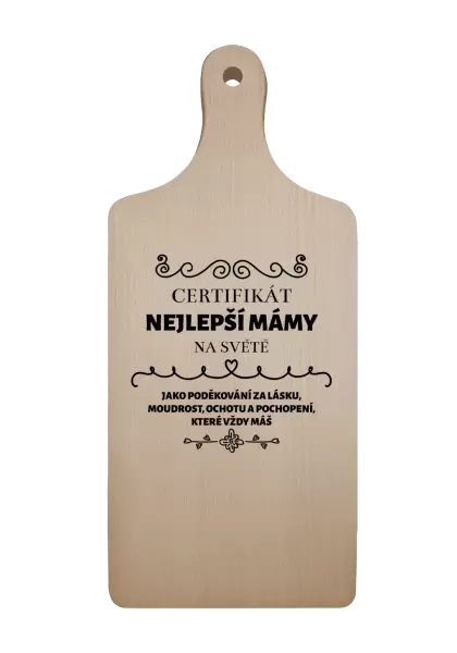 Prkénko Certifikát nejlepší mámy na světě