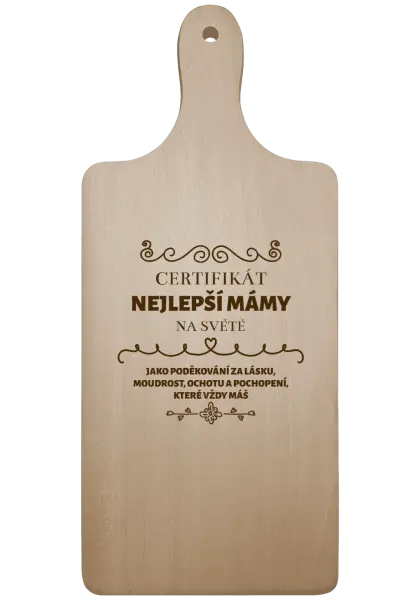 Prkénko Certifikát nejlepší mámy na světě