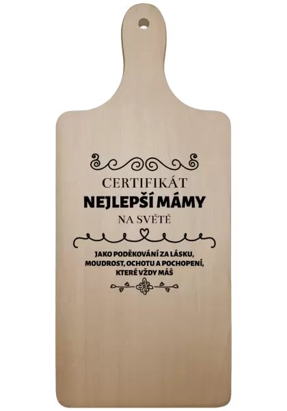 Prkénko Certifikát nejlepší mámy na světě