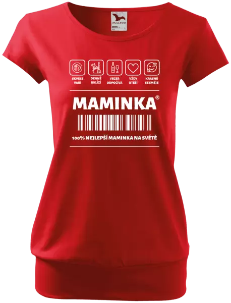 Dámské tričko Čárový kód - maminka
