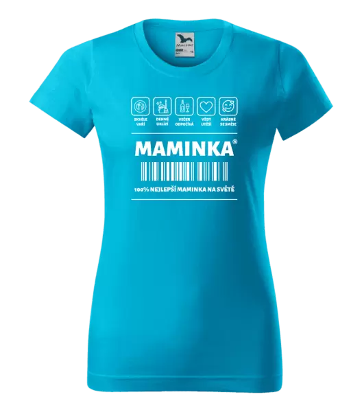 Dámské tričko Čárový kód - maminka