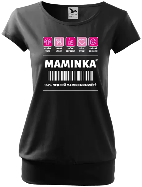 Dámské tričko Čárový kód - maminka