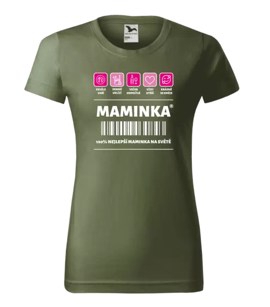 Dámské tričko Čárový kód - maminka