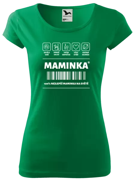 Dámské tričko Čárový kód - maminka