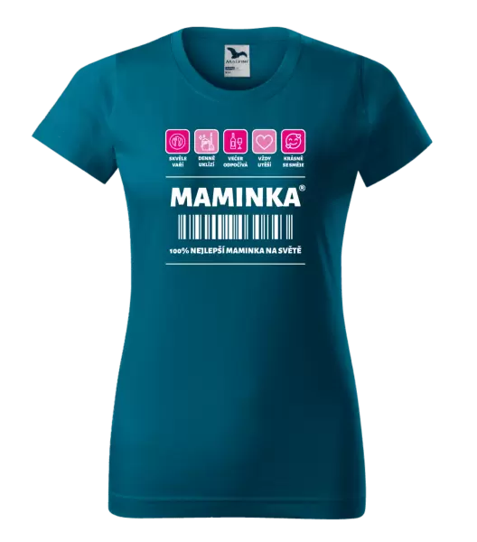 Dámské tričko Čárový kód - maminka
