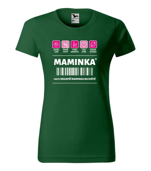 Dámské tričko Čárový kód - maminka