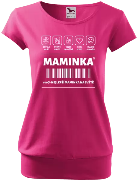 Dámské tričko Čárový kód - maminka