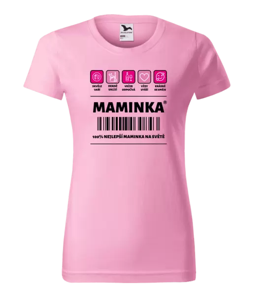 Dámské tričko Čárový kód - maminka