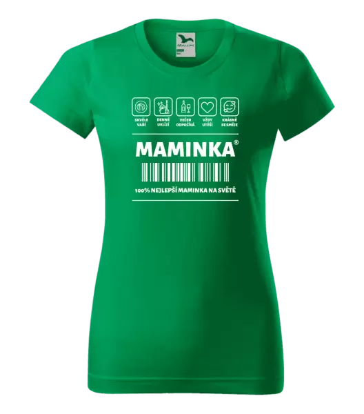 Dámské tričko Čárový kód - maminka
