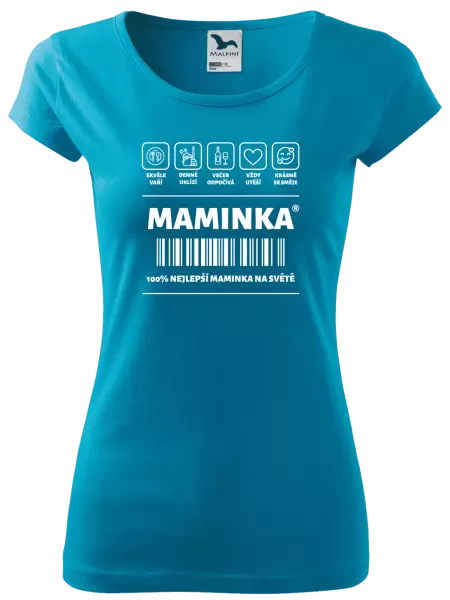 Dámské tričko Čárový kód - maminka
