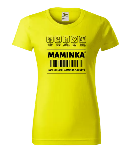 Dámské tričko Čárový kód - maminka