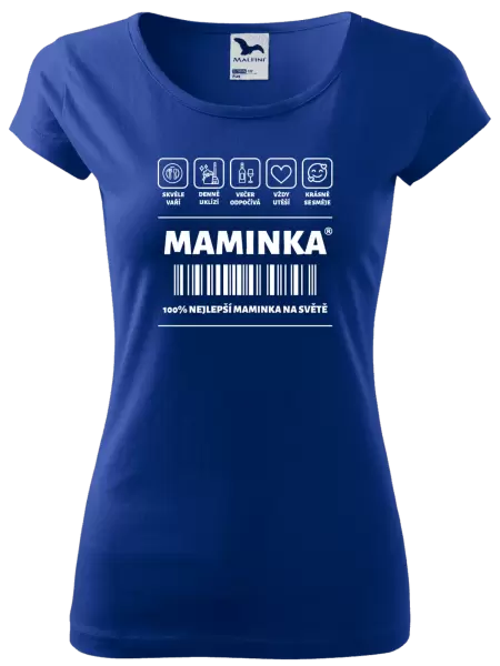 Dámské tričko Čárový kód - maminka