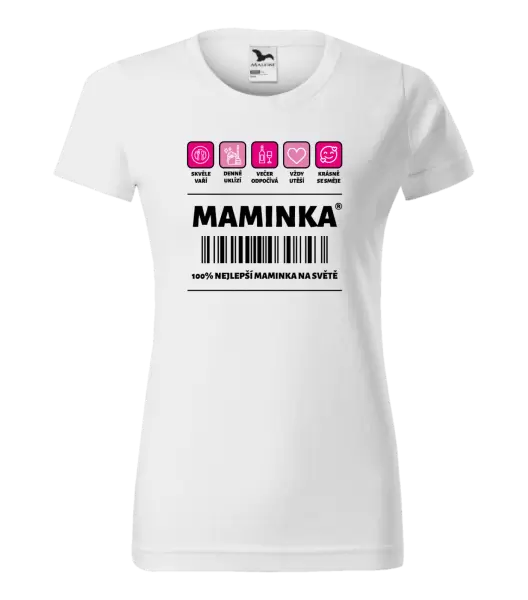 Dámské tričko Čárový kód - maminka