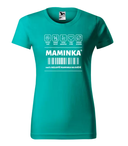 Dámské tričko Čárový kód - maminka
