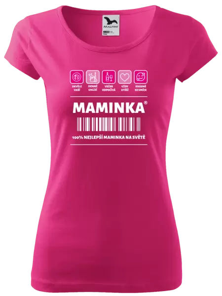 Dámské tričko Čárový kód - maminka