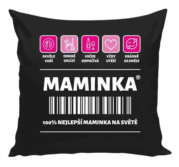 Polštář Čárový kód - maminka