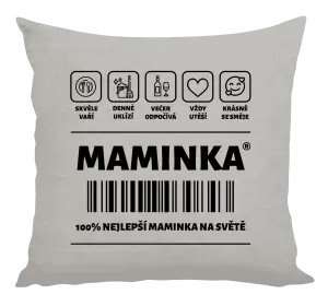 Polštář Čárový kód - maminka