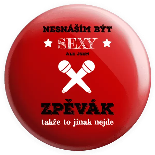 Placka Nesnáším být sexy, ale jsem zpěvák