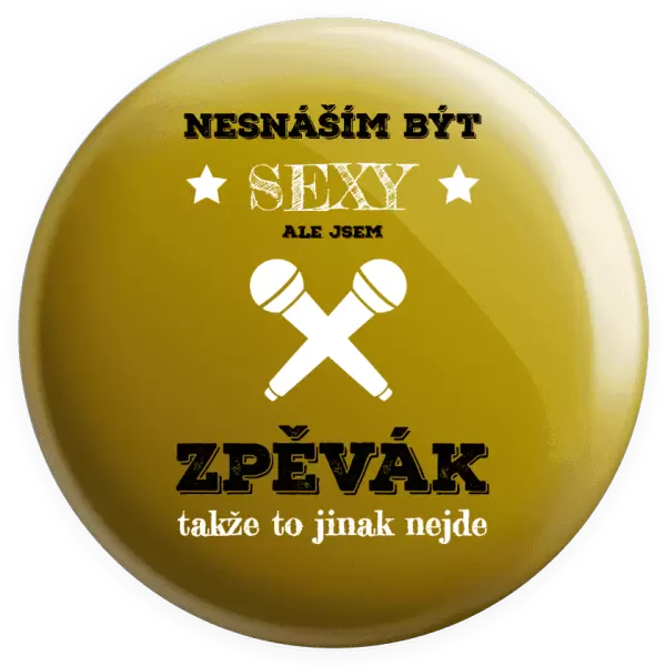 Placka Nesnáším být sexy, ale jsem zpěvák