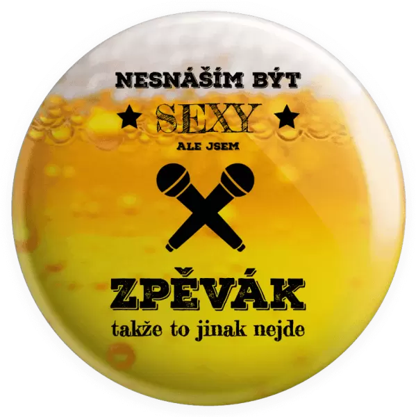 Placka Nesnáším být sexy, ale jsem zpěvák