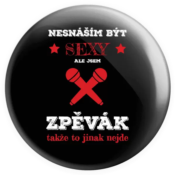 Placka Nesnáším být sexy, ale jsem zpěvák