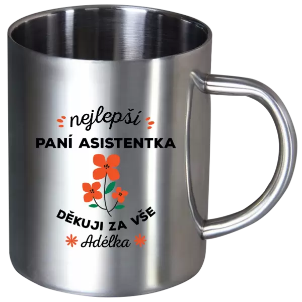 Nerezový hrnek Nejlepší paní asistentka