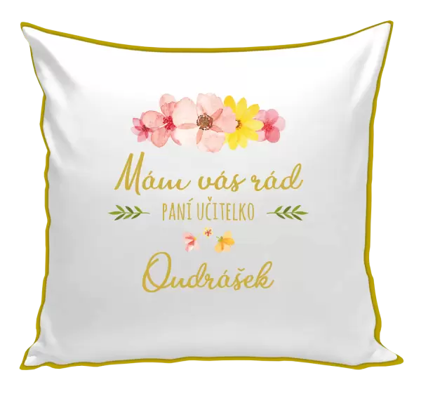 Polštář Mám vás rád, paní učitelko - jméno