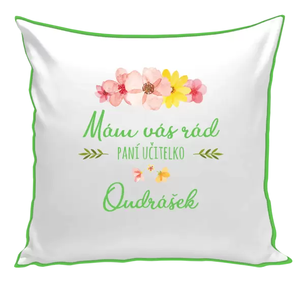Polštář Mám vás rád, paní učitelko - jméno