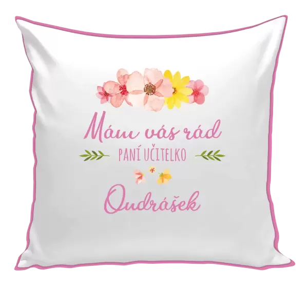 Polštář Mám vás rád, paní učitelko - jméno