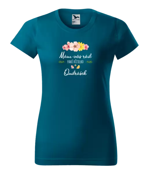 Dámské tričko Mám vás rád, paní učitelko - jméno