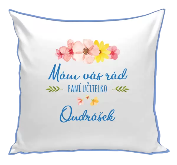 Polštář Mám vás rád, paní učitelko - jméno
