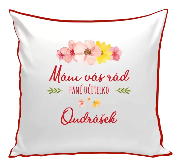 Polštář Mám vás rád, paní učitelko - jméno