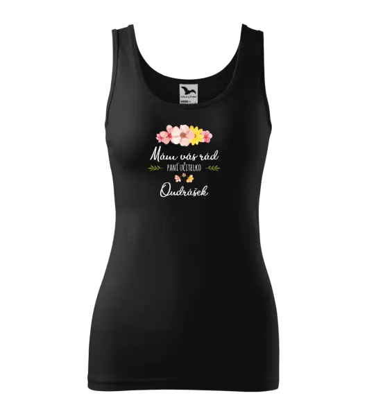 Dámské tílko Mám vás rád, paní učitelko - jméno