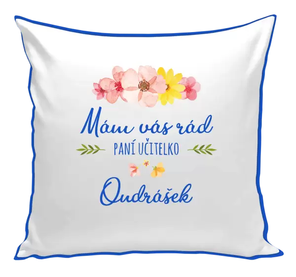Polštář Mám vás rád, paní učitelko - jméno