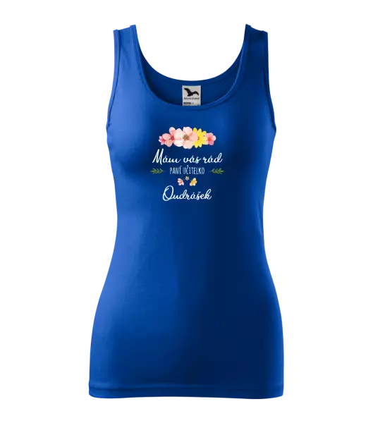 Dámské tílko Mám vás rád, paní učitelko - jméno
