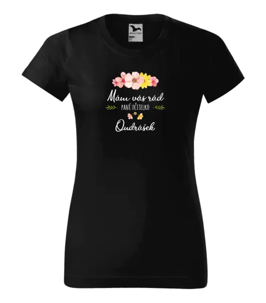 Dámské tričko Mám vás rád, paní učitelko - jméno