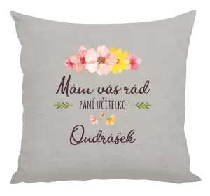 Polštář Mám vás rád, paní učitelko - jméno