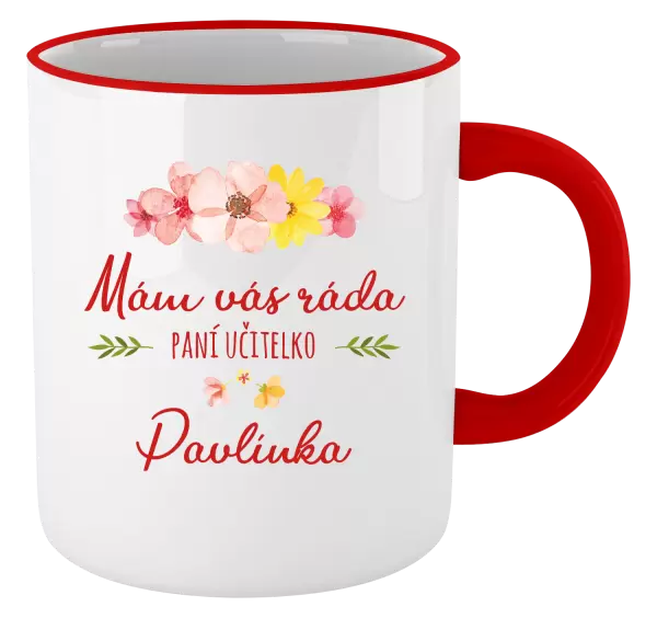 Hrnek Mám vás ráda, paní učitelko - jméno