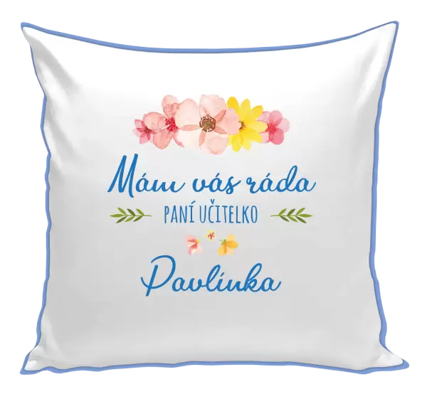 Polštář Mám vás ráda, paní učitelko - jméno
