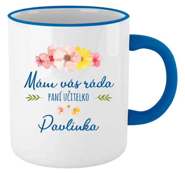 Hrnek Mám vás ráda, paní učitelko - jméno