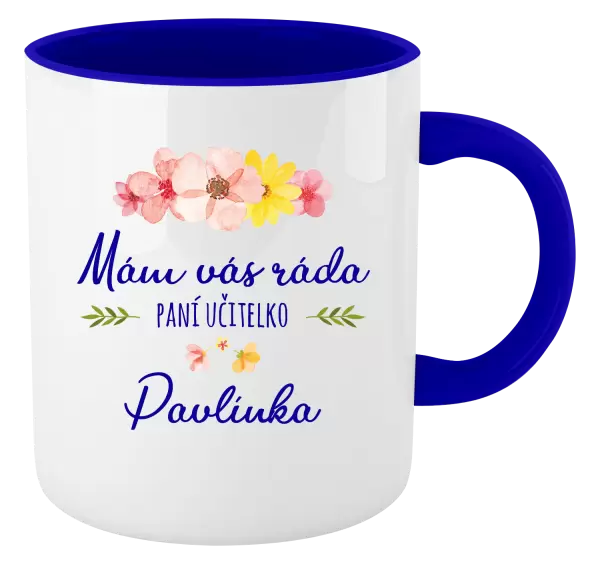 Hrnek Mám vás ráda, paní učitelko - jméno