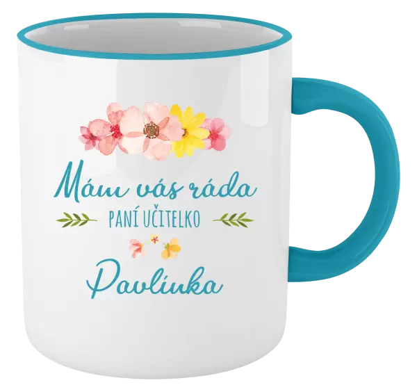 Hrnek Mám vás ráda, paní učitelko - jméno