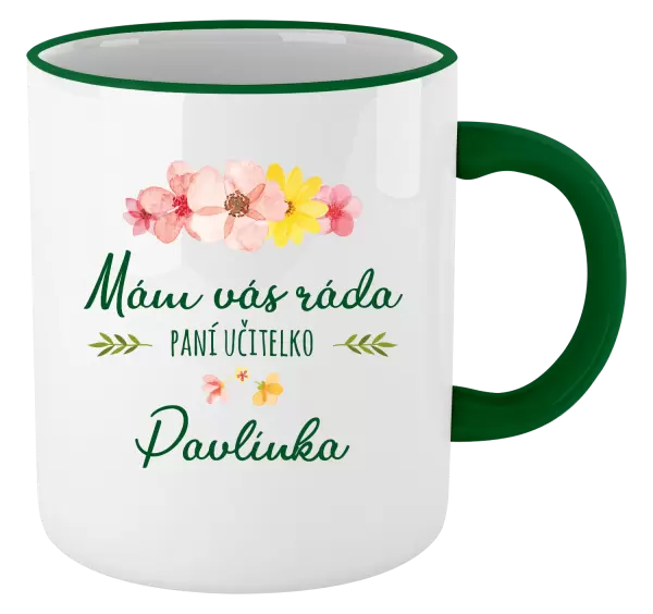 Hrnek Mám vás ráda, paní učitelko - jméno