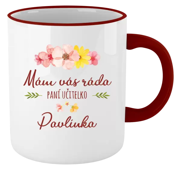 Hrnek Mám vás ráda, paní učitelko - jméno