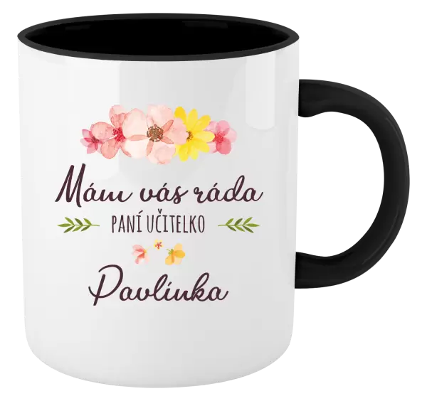 Hrnek Mám vás ráda, paní učitelko - jméno