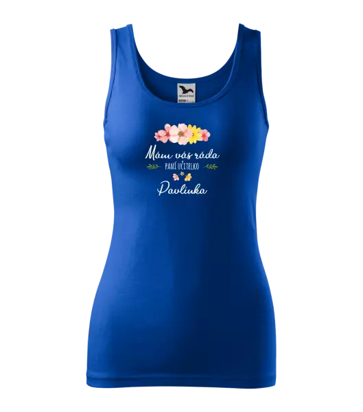 Dámské tílko Mám vás ráda, paní učitelko - jméno