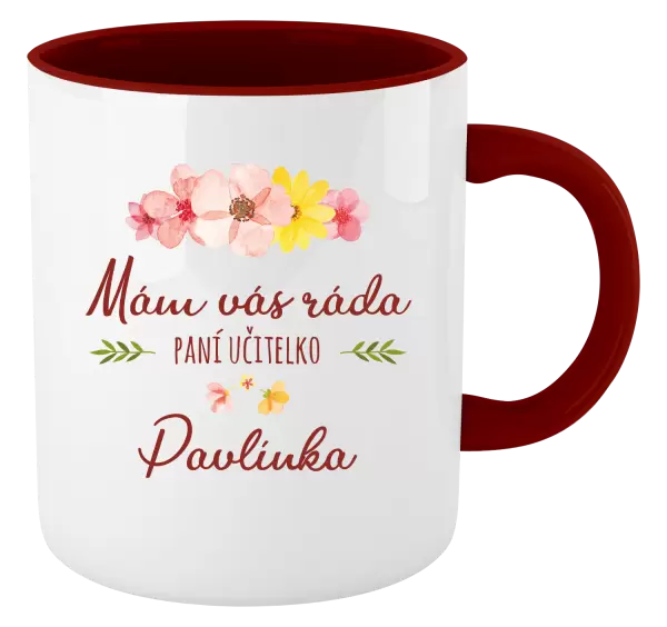 Hrnek Mám vás ráda, paní učitelko - jméno